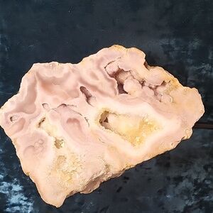 PAS-A 10.5"L 2.9lbs | Druzy Pink Amethyst Slab From Brazil | Home Decor | Gift
